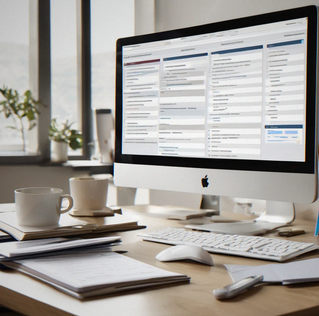 Dashboard showing organized client files with audit trail and compliance status